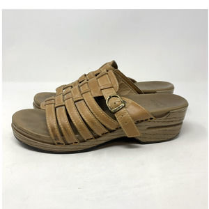 Dansko Marion Tan Leather Strappy Sandals Size 39